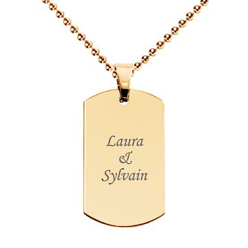 Anhänger Dogtag Edelstahl graviert - 1975