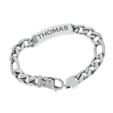 ID Armband Edelstahl mit Gravurplatte - 1854