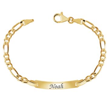 ID Armband Silbervergoldet mit Gravur - 0736