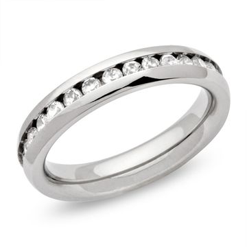 Ring Zirkonia mit Gravur - 0429