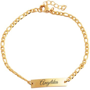 Ident Armband Edelstahl mit Gravur - 1577