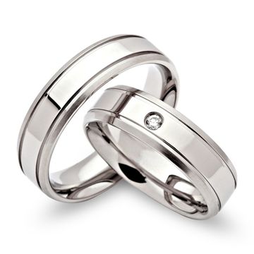 Eheringe Edelstahl mit Gravur - 0340