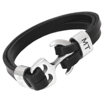 Lederarmband Ankerverschluss mit Gravur - 1870