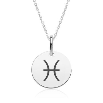  Fisch Sternzeichen Silberanhänger mit Gravur - 2170