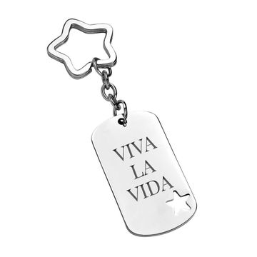 Schlüsselanhänger Stern mit Gravur - 2519