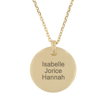 Kreis Anhänger 3 micron 18K Vergoldung - 2358