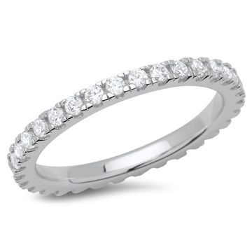 Verlobungsring Zirkonia Silber mit Gravur - 1394