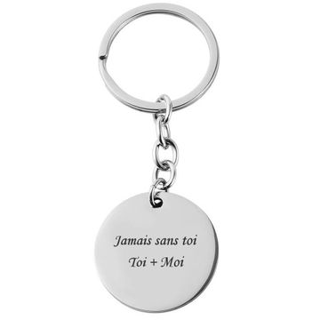 Schlüsselanhänger Edelstahl mit Gravur - 2097