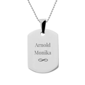 Dogtag Edelstahl mit Gravur - 0818