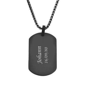 Anhänger Edelstahl Dogtag mit Gravur - 0965