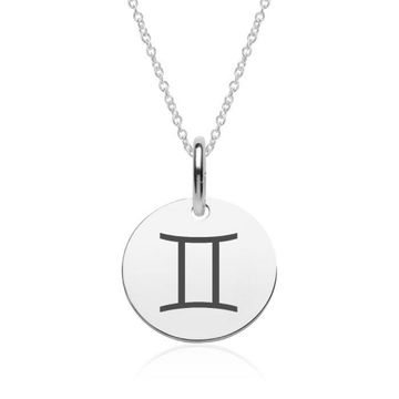 Zwilling Sternzeichen Silberanhänger mit Gravur - 2161