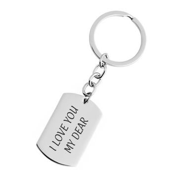 Schlüsselanhänger Edelstahl Gravur - 1858