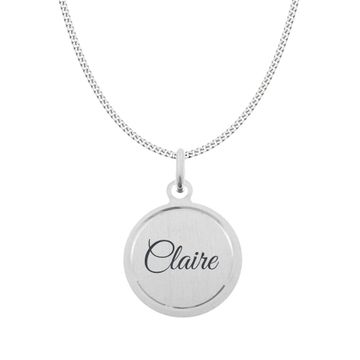 Runder Silberanhänger mit Gravur - 2448