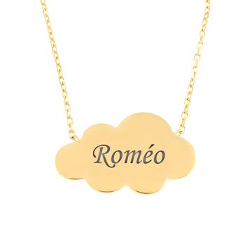 Wolke Halskette mit Gravur - 2429