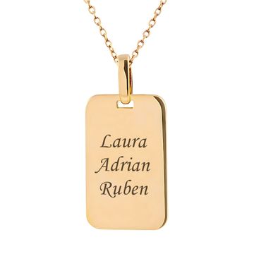 Dogtag Gold mit Gravur - 2190