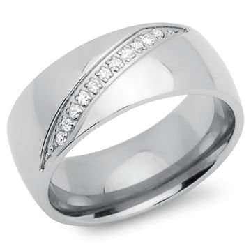 Ring Zirkonia mit Gravur - 0805