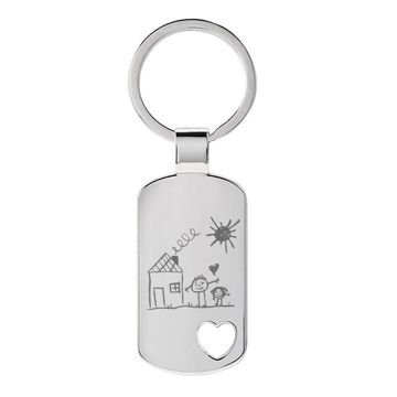 Schlüsselanhänger mit hangezeichneter Gravur - 2630