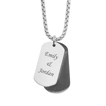 Duo Dogtag Anhänger mit Gravur - 2407