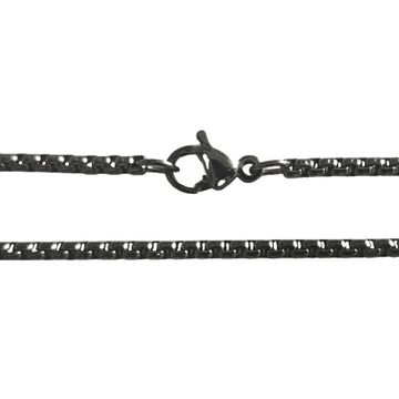 Venezianische Halskette Edelstahl schwarz 2mm - 2606