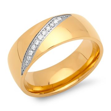 Ring Zirkonia mit Gravur - 0804