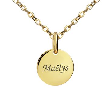 Rundanhänger Gold mit Gravur - 2696