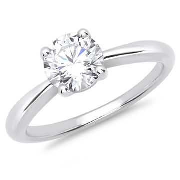 Verlobungsring Zirkonia Silber mit Gravur - 1390