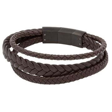 Braunes Lederarmband mit Gravur - 2298