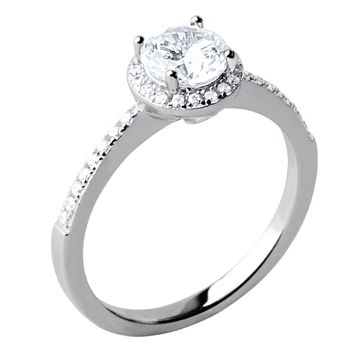 Verlobungsring Silber mit Zirkonia - 2741