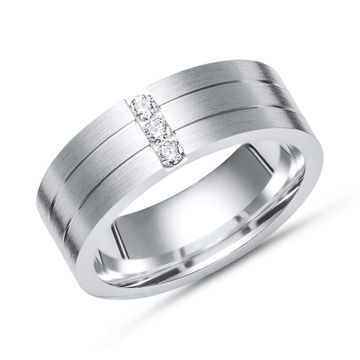 Ring Zirkonia mit Gravur - 0412