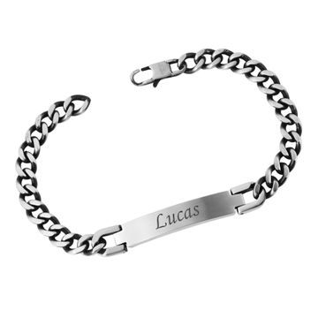 Ident Armband Edelstahl mit Gravur - 2372