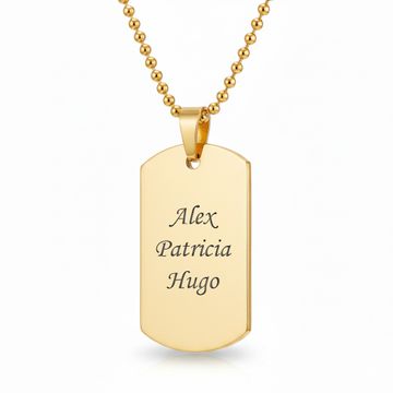 Anhänger Dogtag Edelstahl graviert - 1975