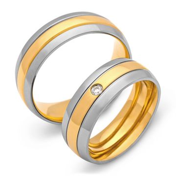 Eheringe vergoldet mit Gravur - 0325