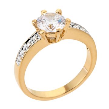 Verlobungsring vergoldet mit Zirkonia - 2718