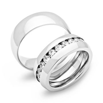 Eheringe Edelstahl mit Gravur - 0332