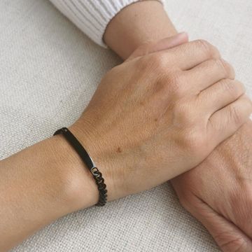Ident Armband Edelstahl Schwarz-2472