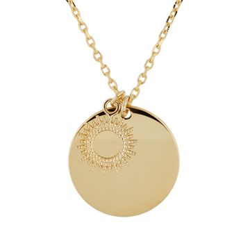 Doppel Anhänger mit Sonne vergoldet 2342