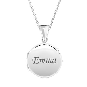 Fotomedaillon Silber mit Gravur  - 0693