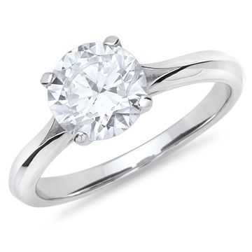 Verlobungsring Zirkonia Silber mit Gravur - 1387