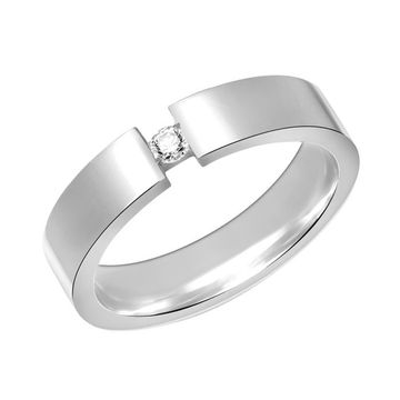 Ring Zirkonia mit Gravur - 0415