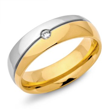 Ring Zirkonia mit Gravur - 0419