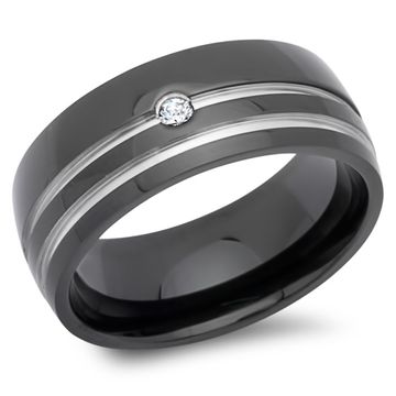 Ring Zirkonia mit Gravur - 1026