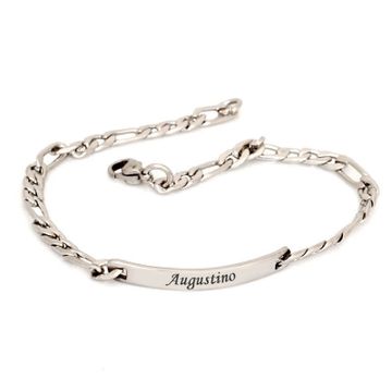 ID Armband Edelstahl mit Gravur - 0940