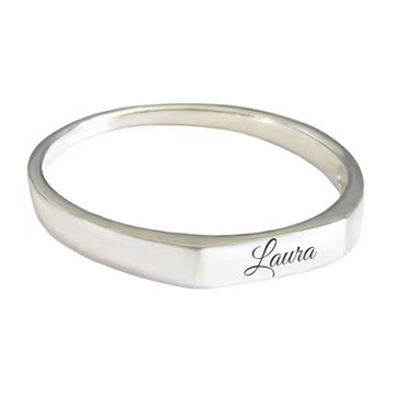 Rechteckiger Siegelring aus Silber - 2467