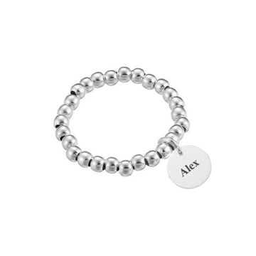 Ring Silberperlen mit Gravur - 2192