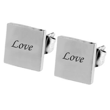 Ohrstecker mit Gravur Edelstahl - 2085