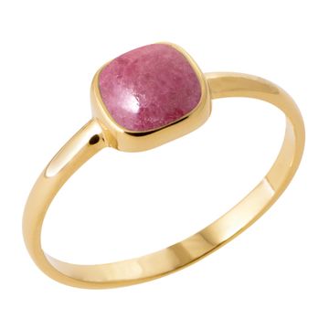 Ring vergoldet mit rosa Rhodonit - 2728