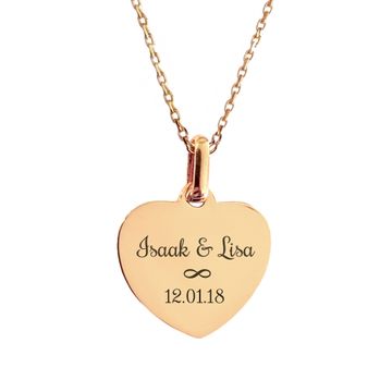 Herz Anhänger vergoldet mit Gravur - 2589