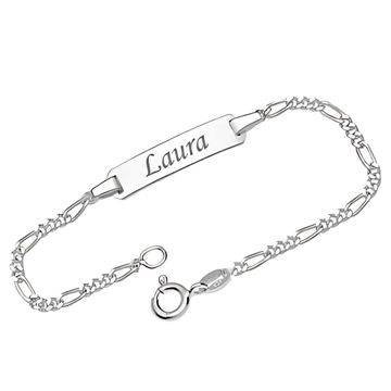 Ident Armband Silber mit Gravur - 0892