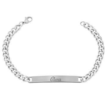 Armband Edelstahl mit Gravurplatte - 1856