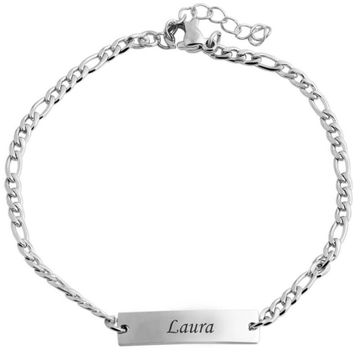 Ident Armband Edelstahl mit Gravur - 1576